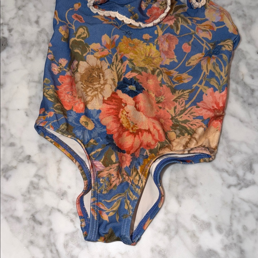 Zimmermann Blue Floral Kids Swim 2Y - Picture 4 of 10